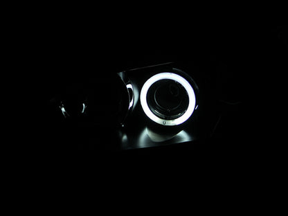 ANZO 2004-2008 Mazda 3 Projetores Faróis c/ Halo Black (CCFL)