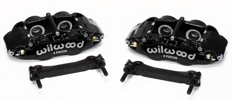 Wilwood Narrow Superlite 4R Kit de soporte y pinza trasera - Negro 97-13 C5/C6 Corvette con rotores OEM