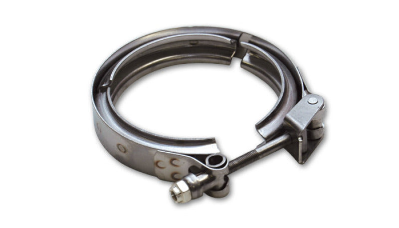Braçadeira de banda em V de liberação rápida SS vibrante para flanges de banda em V com diâmetro externo de 1,75 pol.