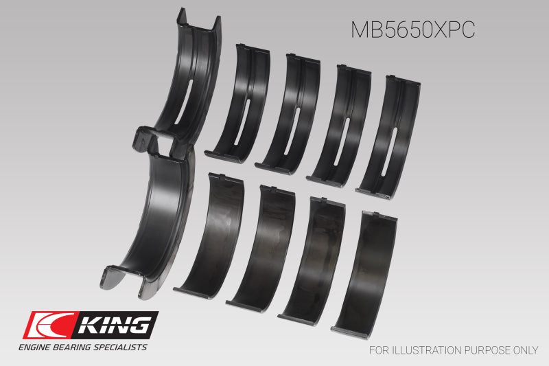 King Engine Bearings Ford 370/ 429/ 460 16V OHV (Size .001) pMaxKote Coated Main Bearing Set