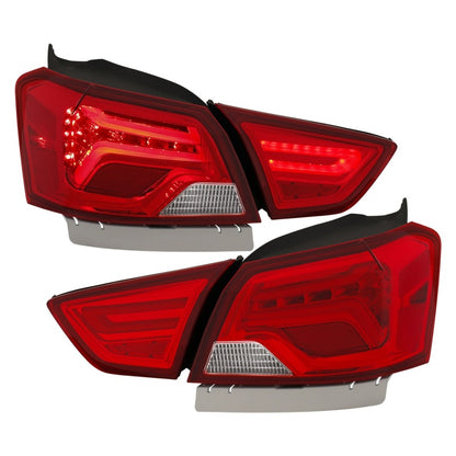 Lanternas traseiras de LED ANZO 14-18 Chevrolet Impala vermelho/transparente