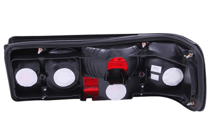 ANZO 1986-1991 Mercedes Benz Classe S W126 Lanternas traseiras vermelho/transparente