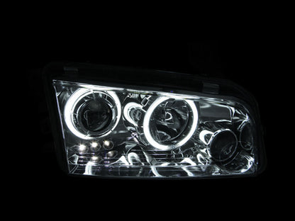 ANZO 2006-2010 Dodge Charger Proyector Faros delanteros con Halo Chrome (CCFL)