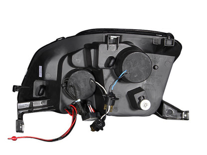 ANZO 1997-2001 Honda Prelude Projetor Faróis c/ halo cromado c/ LED