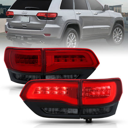 ANZO 2014-2016 Jeep Grand Cherokee Lanternas traseiras de LED vermelho/fumaça