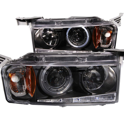 Faróis projetores ANZO 2004-2007 Scion Xb com Halo Black G2