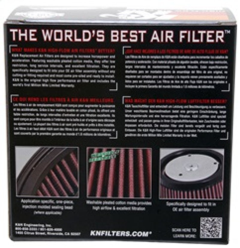 K&N S&S FILTER 6in OD x 4-5/8in ID x 2-3/16in H Replacement Filter for Harley-Davidson