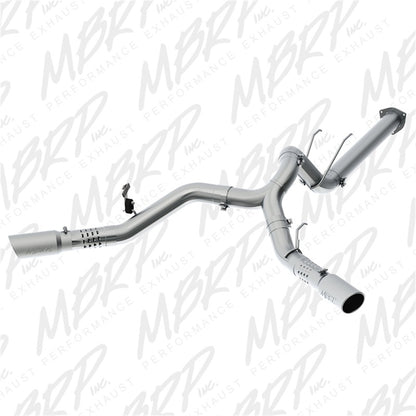 MBRP 17-19 Ford F-250/350/450 6.7L 4in Filtro trasero Cool Duals T409 Sistema de escape