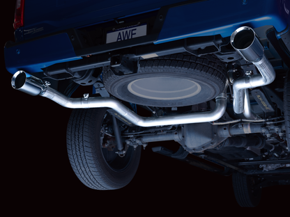 Escape traseiro bipartido AWE 0FG 21+ Ford F150 - ponteiras cromadas de 5 pol.