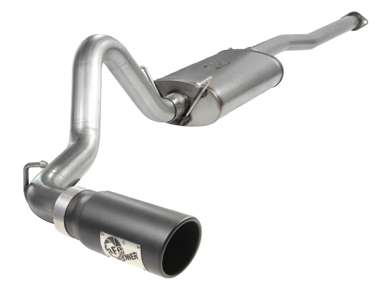 Escapes aFe MACHForce XP Cat-Back SS-409 EXH CB Toyota Tacoma 05-13 V6-4.0L (Blk Tip)