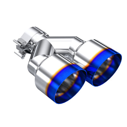 Punta de extremo quemado MBRP 2.5 ID Dual 4 OD Out 9.5 longitud Pared simple Acero inoxidable 304 Lado del conductor