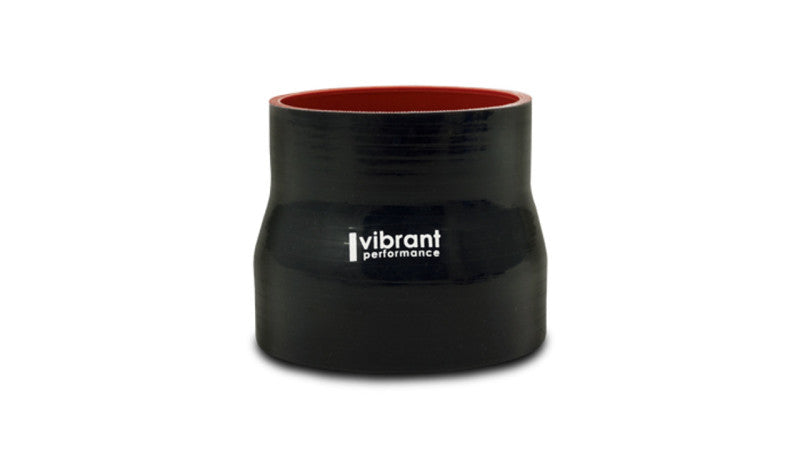 Vibrante 3,5 pol ID x 4,250 pol ID x 4,5 pol longo 4 camadas de silicone preto brilhante Mangueira de transição