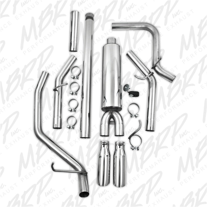 MBRP 14 Chevy/GMC 1500 Silverado/Sierra 4.3L V6/5.3L V8 Dual Split Side T409 3in Cat Back Escape