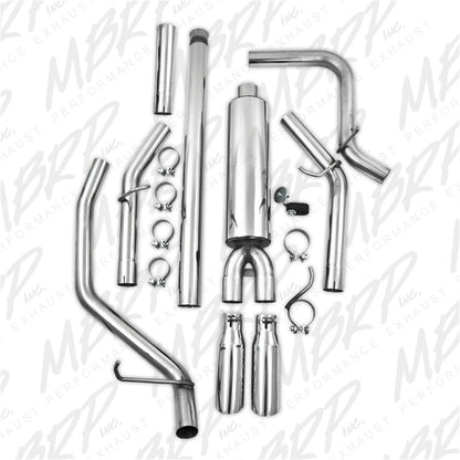MBRP 14 Chevy/GMC 1500 Silverado/Sierra 4.3L V6/5.3L V8 Dual Split Side T409 3in Cat Back Escape