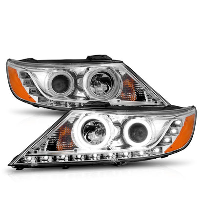 ANZO 2011-2013 Kia Sorento Projetor Faróis com Halo Chrome (CCFL)