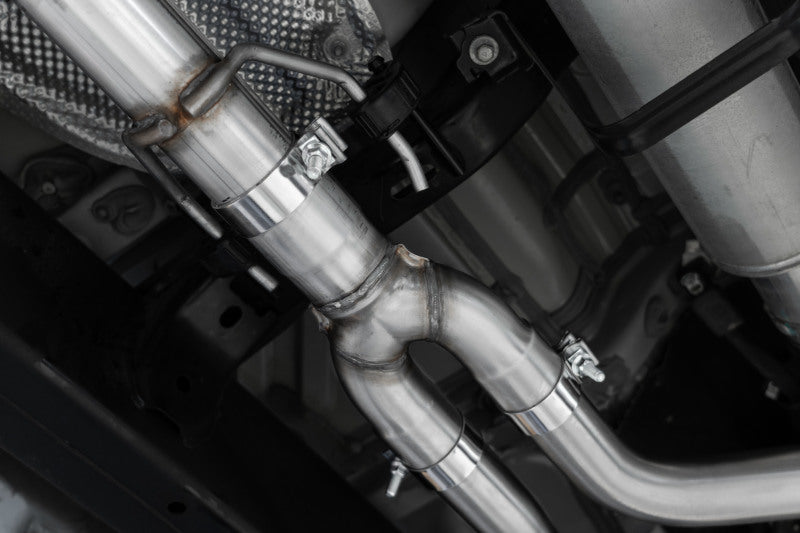MBRP 2022 Toyota Tundra 3.5L Dual Cat-back 4in Salida de un solo lado Punta de corte en ángulo de pared doble - T304