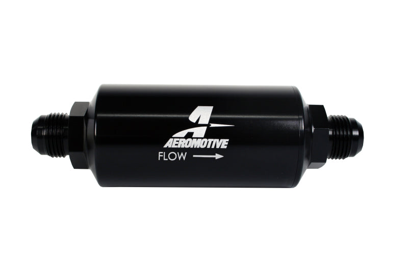 Filtro em linha aeromotivo - (AN-10) elemento de aço inoxidável de 100 mícrons acabamento anodizado preto