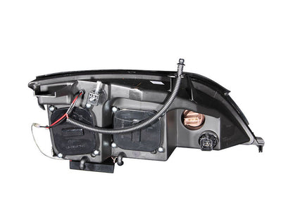 ANZO 2005-2007 Ford Focus Projetor Faróis com Halo Preto
