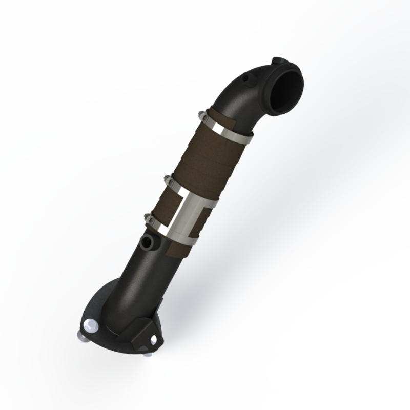MBRP 15-16 Chevy/GMC 6.6L Duramax 3in Down Pipe (para conexión estilo brida de 3 pernos)