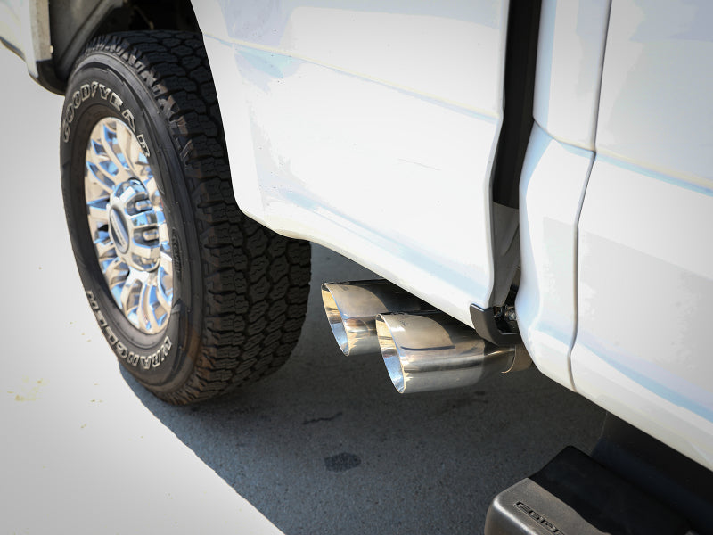 aFe Rebel Series 3in 409 SS Cat-Back Escape con puntas pulidas 17-20 Ford F-250 V8 6.2L