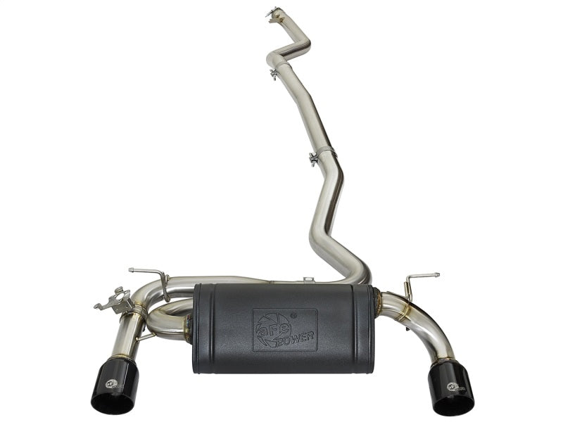 Escapes aFe MACHForce XP Cat-Back SS 16-17 BMW 340i/iX 440i/iX (F3X) L6-3.0L (B58) com ponteiras pretas