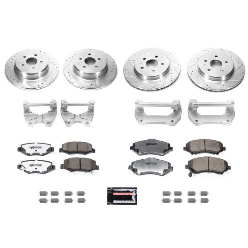 Power Stop 07-17 Jeep Wrangler Kit de conversión de freno grande delantero y trasero