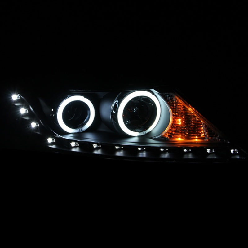 ANZO 2011-2013 Kia Sorento Projetor Faróis c/ Halo Black (CCFL)