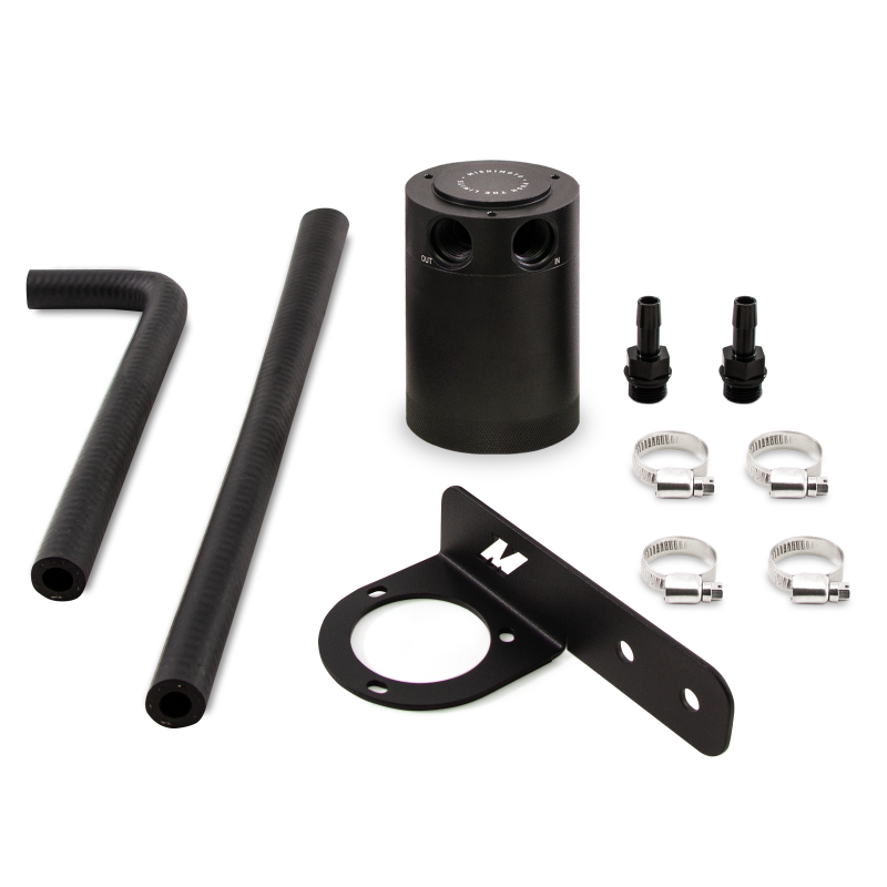 Mishimoto 2016+ Honda Civic 1.5L Turbo Baffled Oil Catch Can Kit - Preto (lado PCV)
