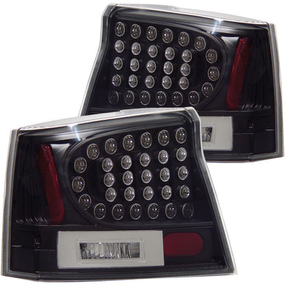 ANZO 2006-2008 Dodge Charger Lanternas traseiras LED pretas