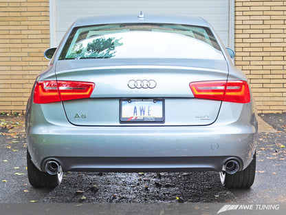 Escape AWE Tuning Audi C7 A6 3.0T Touring Edition - saída dupla Chrome Silver Tips