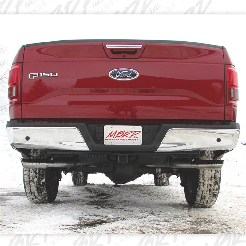 MBRP 2015 Ford F-150 5.0L 3in Cat Back Dual Split Side Exit T409 Sistema de escape