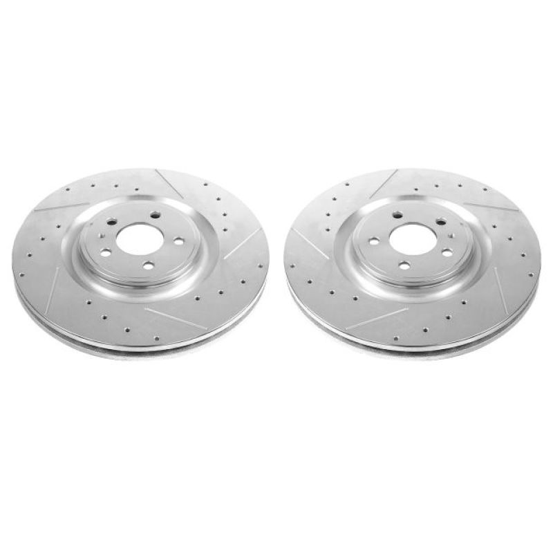 Power Stop 13-14 Ford Mustang Front Drilled & Slotted Rotor - Pair