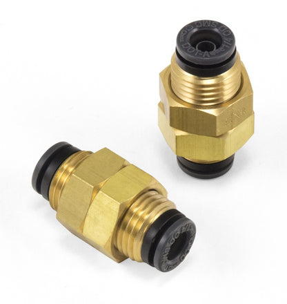União de anteparo universal de elevação pneumática 1/4 pol. PTC x 1/4 pol. PTC-DOT