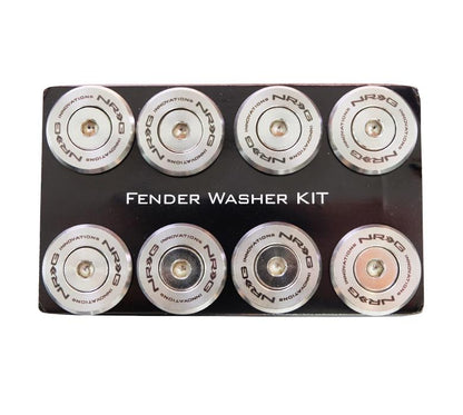 NRG - FENDER WASHER KIT; TITANIUM SERIES; M STYLE; RIVETS FOR METAL; SET OF 10