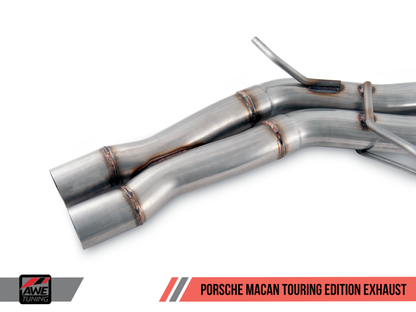 Sistema de escape AWE Tuning Porsche Macan Touring Edition - Pontas Diamond Black 102mm