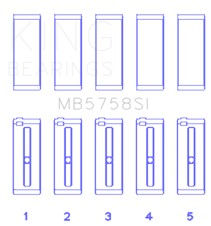 King Engine Bearings 2007 Mini Cooper Main Bearing Set - Size STD