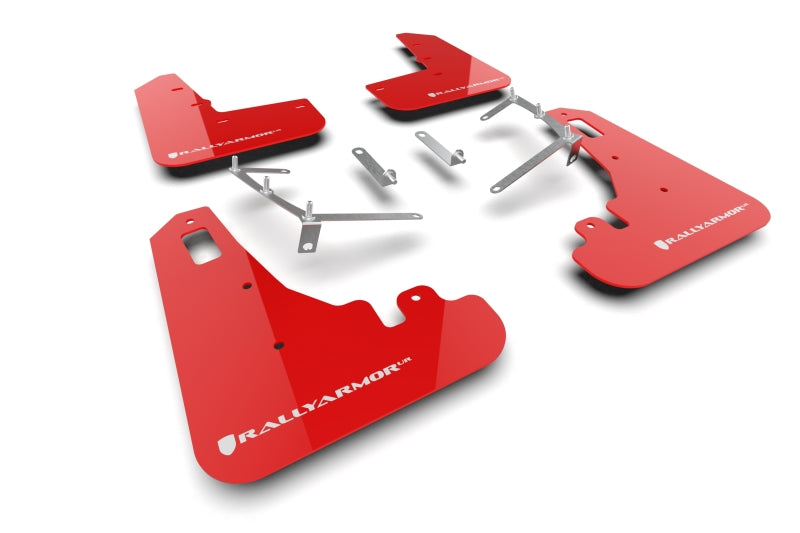 Rally Armor 22-26 Subaru BRZ / Toyota GR86 Red UR Mud Flap w/White Logo