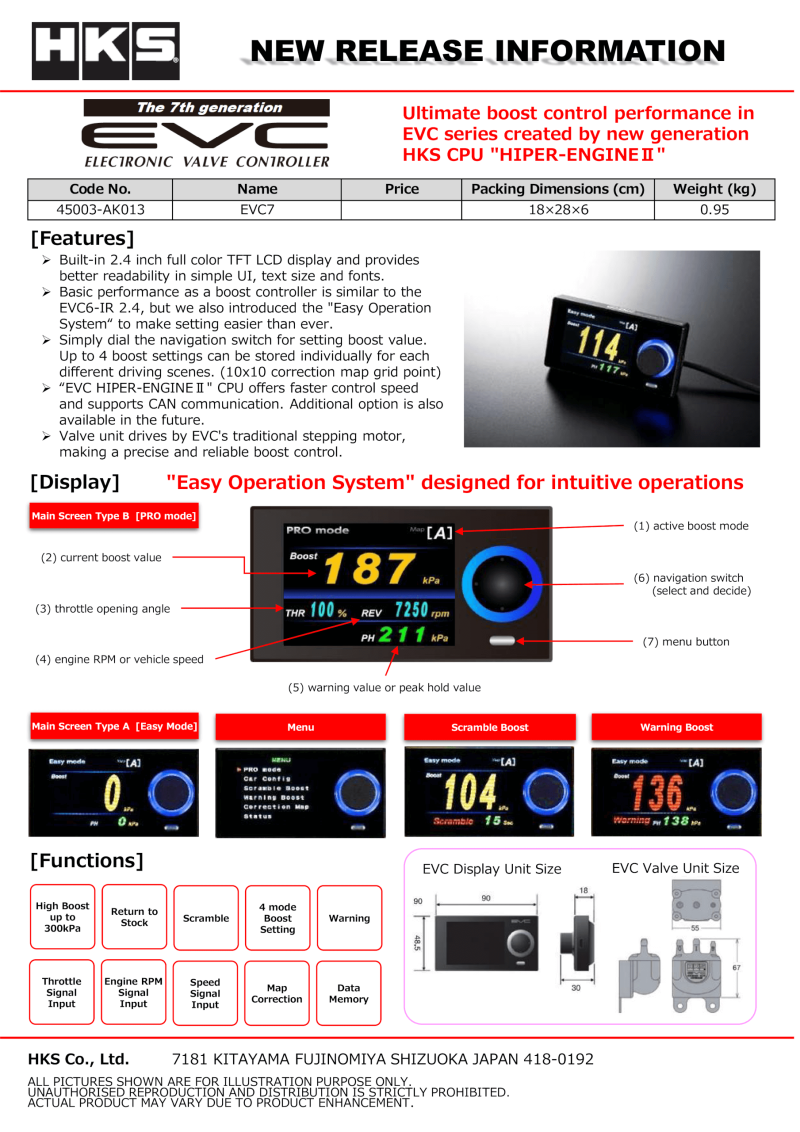 HKS EVC7-IR 2,4
