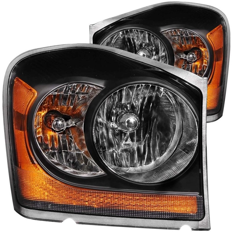 ANZO 2004-2006 Dodge Durango Cristal Faróis Preto