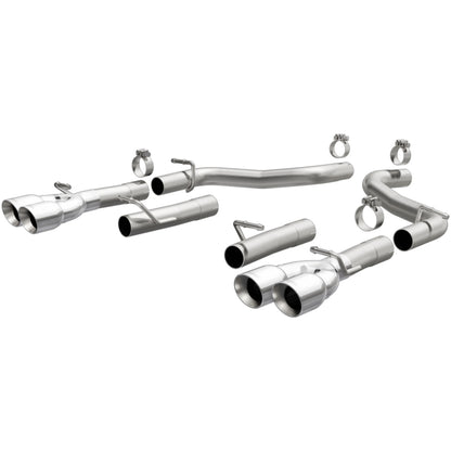 MagnaFlow Axle-Back, SS, 2.5in, Quad Split Trasero 3.5in Tip 2015 Dodge Challenger 3.6L V6