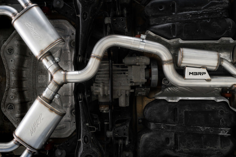 MBRP 15-18 Audi S3 SS Salida trasera cuádruple de 3 pulgadas con puntas de fibra de carbono - T304