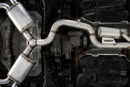 MBRP 15-18 Audi S3 SS Salida trasera cuádruple de 3 pulgadas con puntas de fibra de carbono - T304