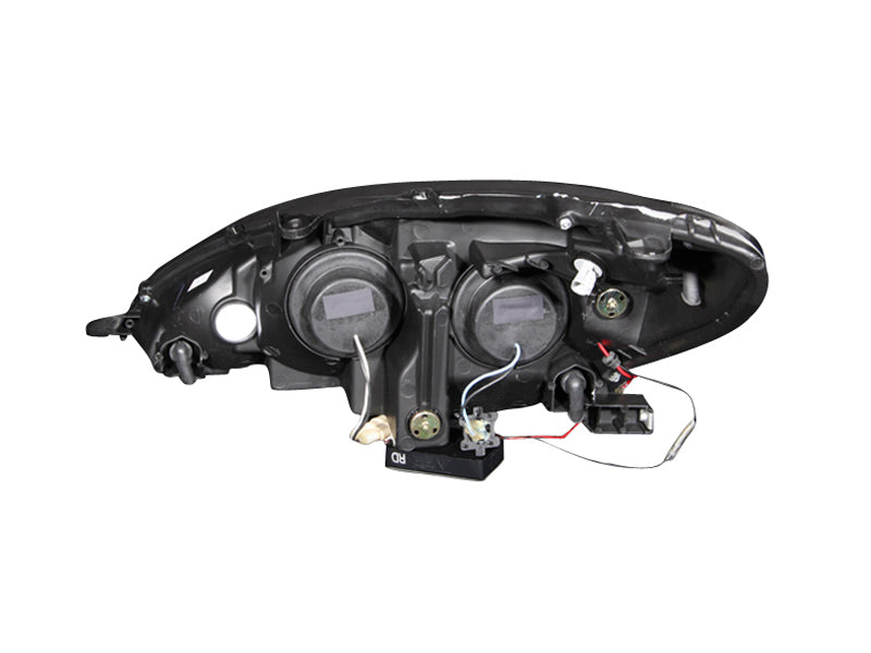 ANZO 2002-2003 Lexus Es300 Projetor Faróis com Halo Preto