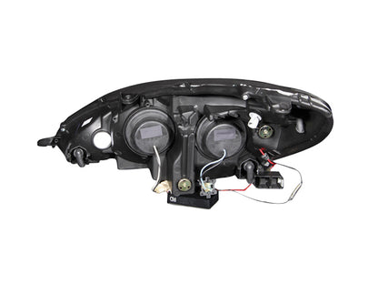 ANZO 2002-2003 Lexus Es300 Projetor Faróis com Halo Preto