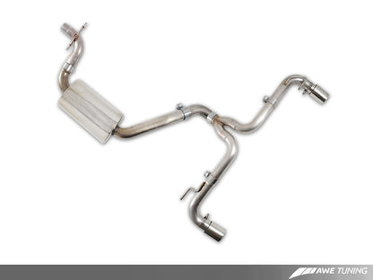 AWE Tuning Mk6 GTI Performance Catback - Pontas redondas prateadas cromadas