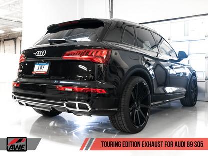 AWE Tuning Audi B9 SQ5 Resonated Touring Edition Cat-Back Exhaust - Sem dicas (Turn Downs)