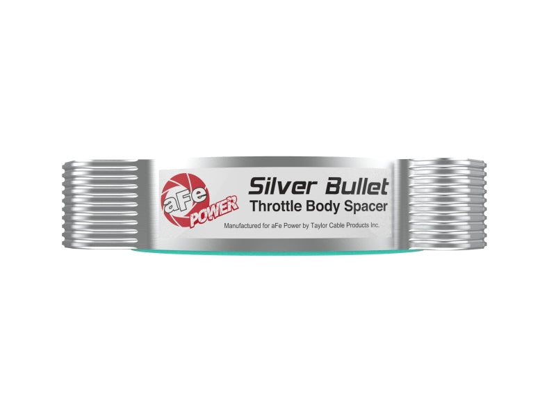 aFe 2020 Vette C8 Silver Bullet El espaciador del cuerpo del acelerador de aluminio funciona solo con admisión de fábrica - Plateado