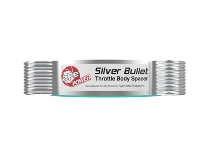 aFe 2020 Vette C8 Silver Bullet El espaciador del cuerpo del acelerador de aluminio funciona solo con admisión de fábrica - Plateado