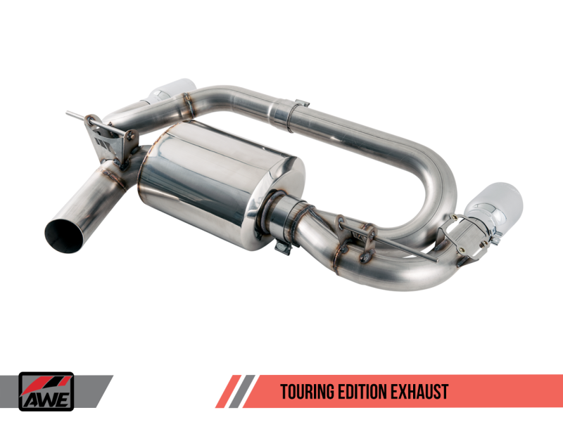 AWE Tuning BMW F22 M235i / M240i Touring Edition Escape traseiro - Pontas cromadas prateadas (102 mm)