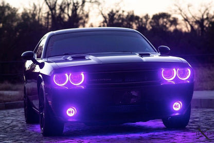 Oracle 08-14 Dodge Challenger Dynamic Surface Mount Headlight Halo Kit - - Dynamic